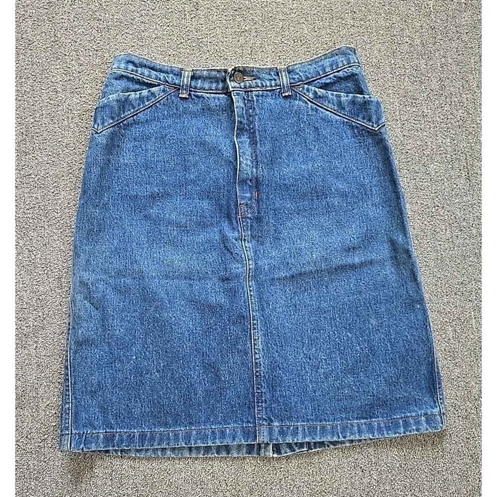 VTG Gap Denim Skirt Womens 2/4 High Rise Above Knee Made in USA Medium Wash
